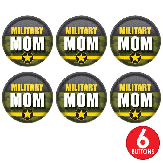 Beistle 2" Camouflage Military Mom Buttons, 6ct.